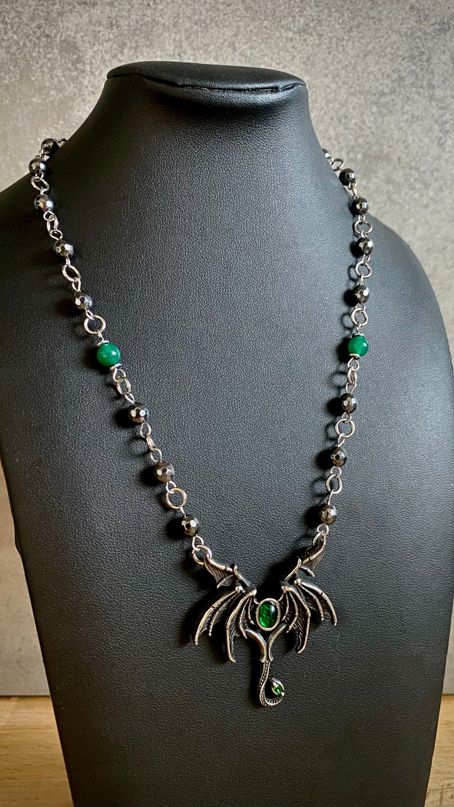 Virelith the Winged Necklace | Fantasy Wyvern Necklace | Necklace with a Legend