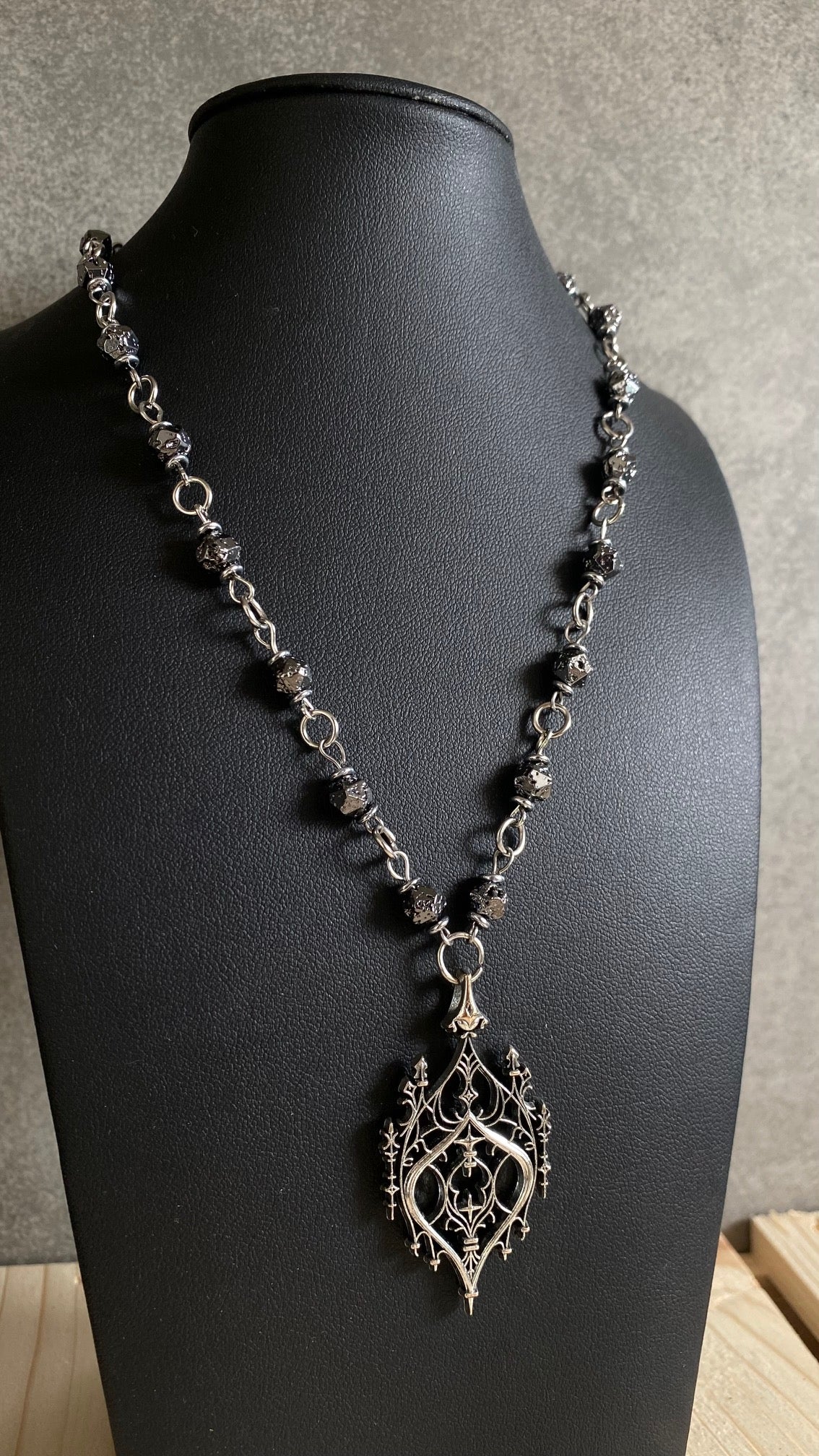 Gothic Cathedral Necklace | Lava stones