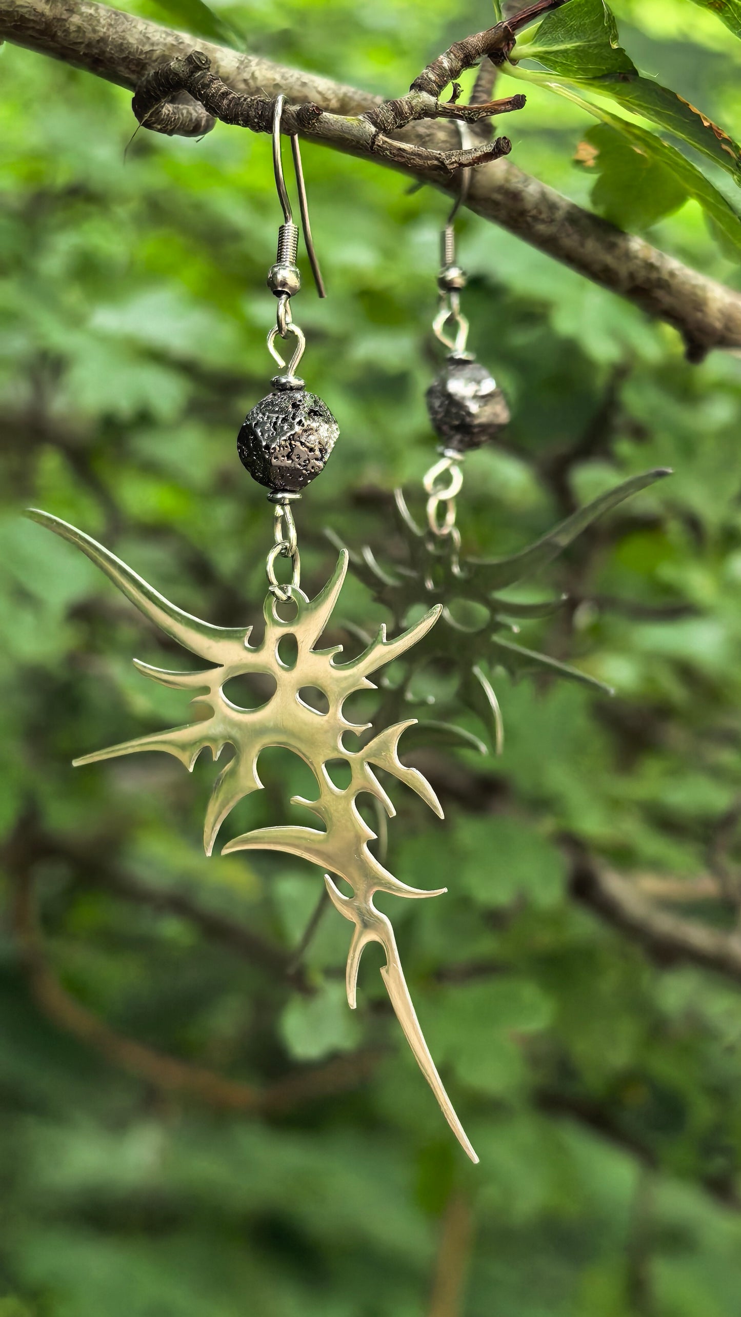 Cyber Earrings with Lava