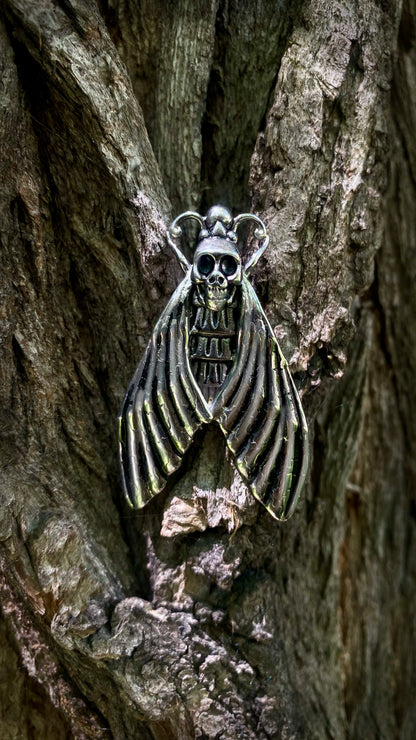 Death Moth ear weights | Stainless Steel, A Pair