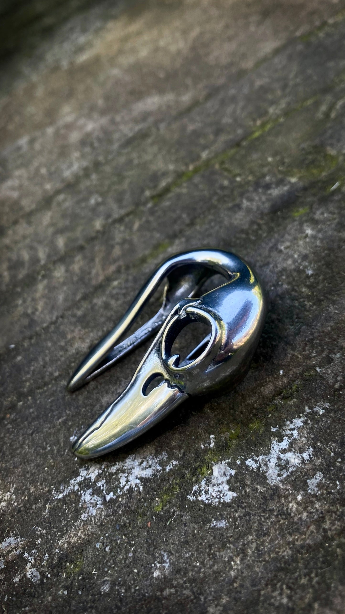 Ravenmark Crow Skull ear weights | Stainless Steel, A Pair