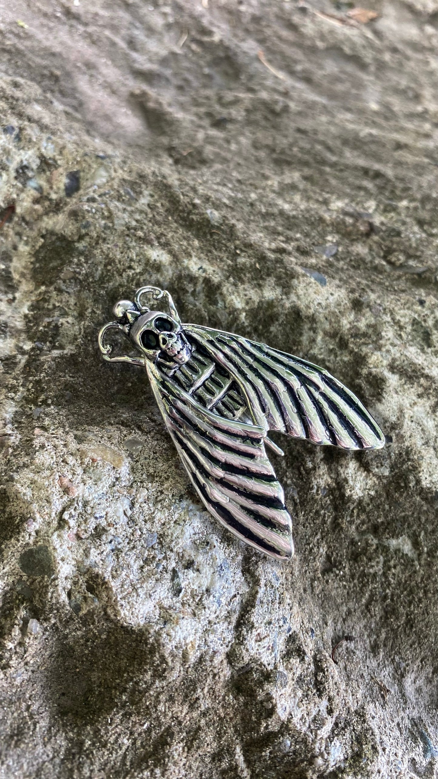 Death Moth ear weights | Stainless Steel, A Pair