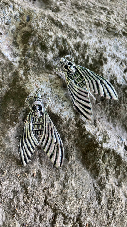 Death Moth ear weights | Stainless Steel, A Pair