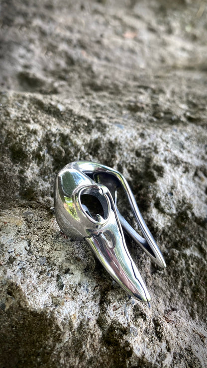 Ravenmark Crow Skull ear weights | Stainless Steel, A Pair