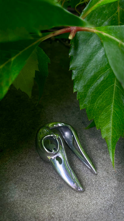 Ravenmark Crow Skull ear weights | Stainless Steel, A Pair