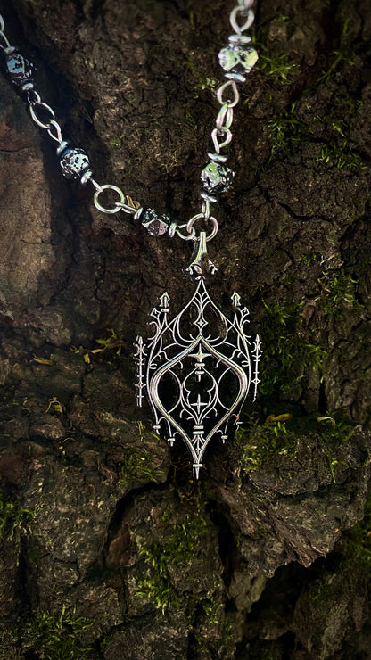 Gothic Cathedral Necklace | Lava stones