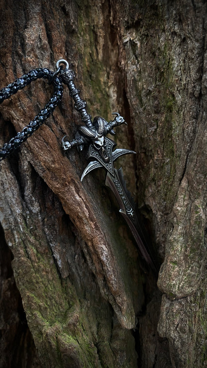 Frostmourn Pendant of the Damned | WoW Necklace | Forbidden Power Necklace