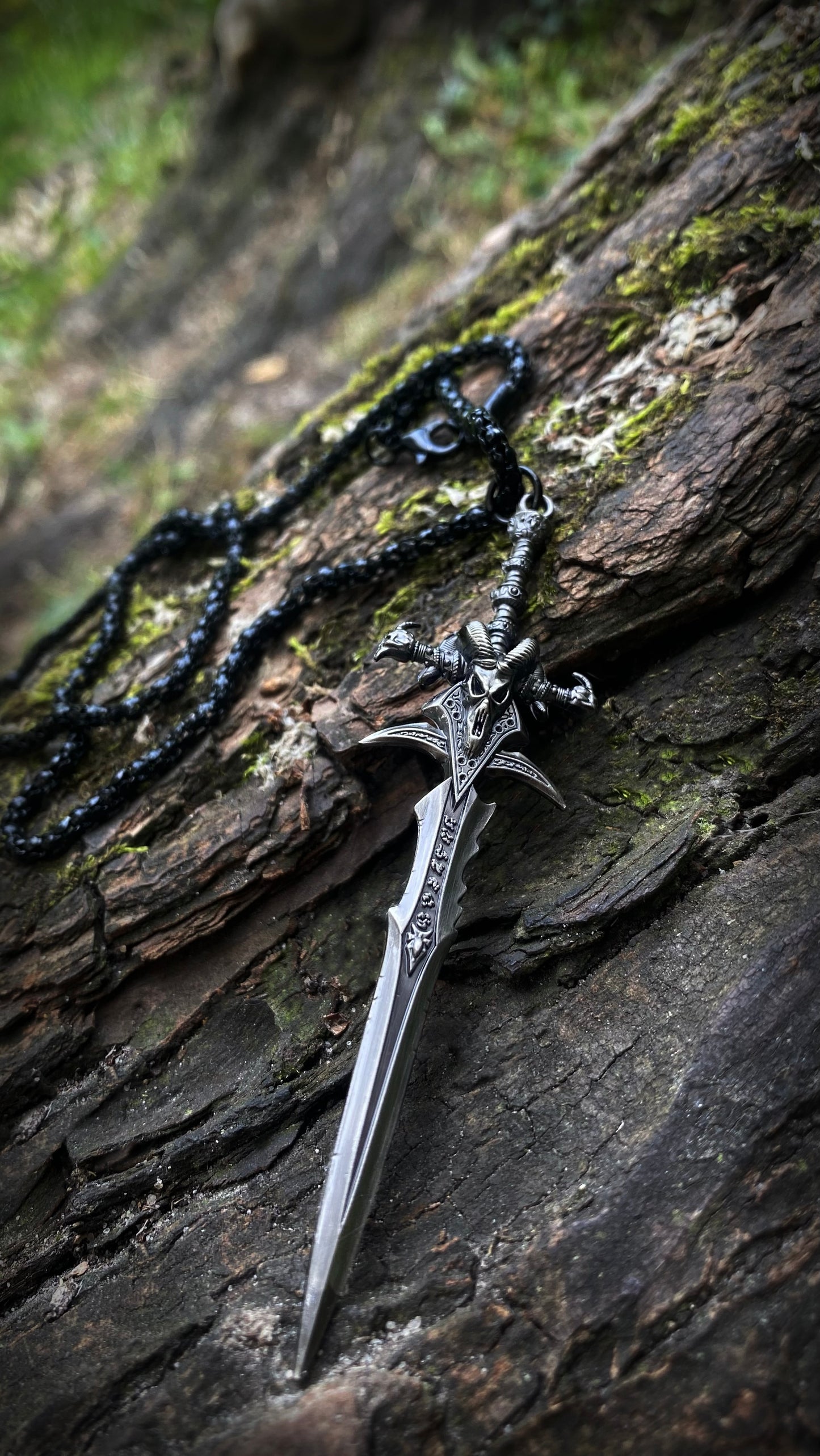 Frostmourn Pendant of the Damned | WoW Necklace | Forbidden Power Necklace