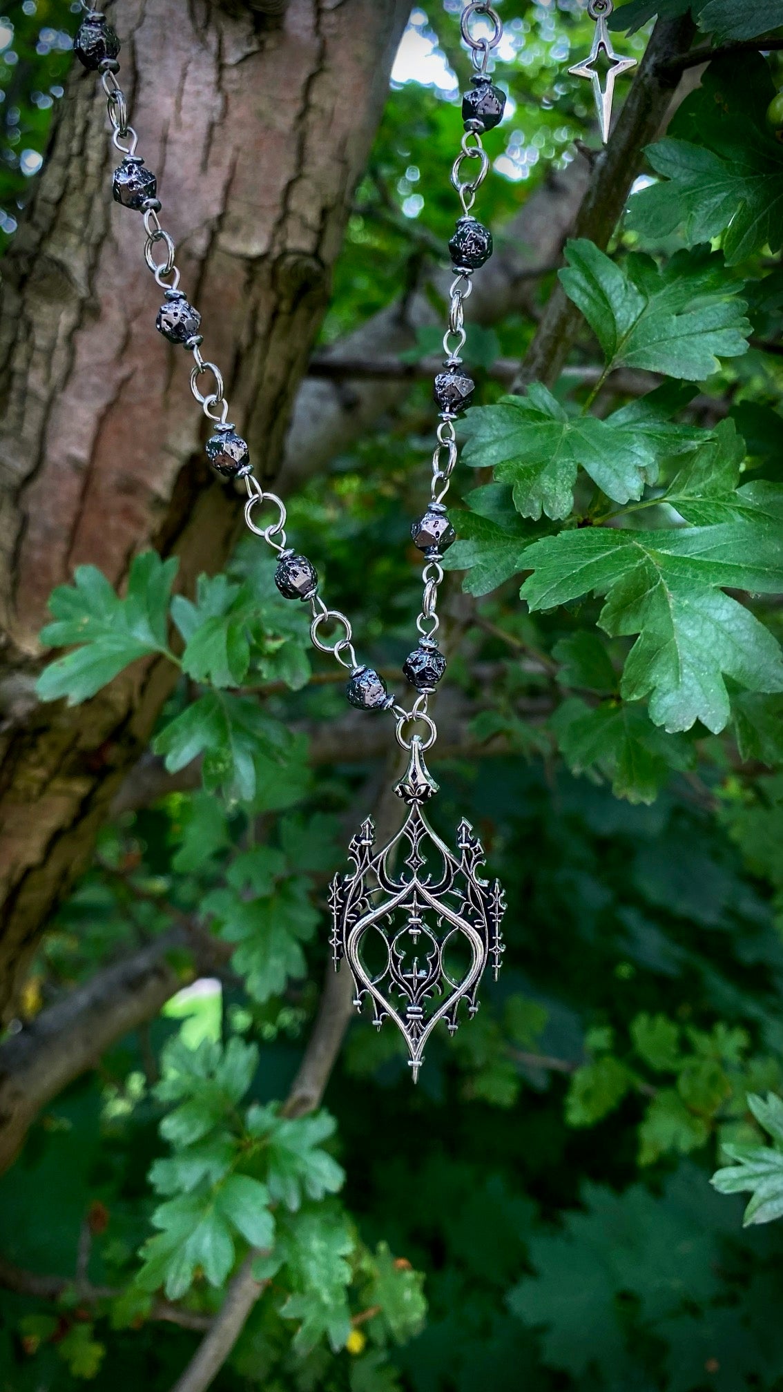 Gothic Cathedral Necklace | Lava stones