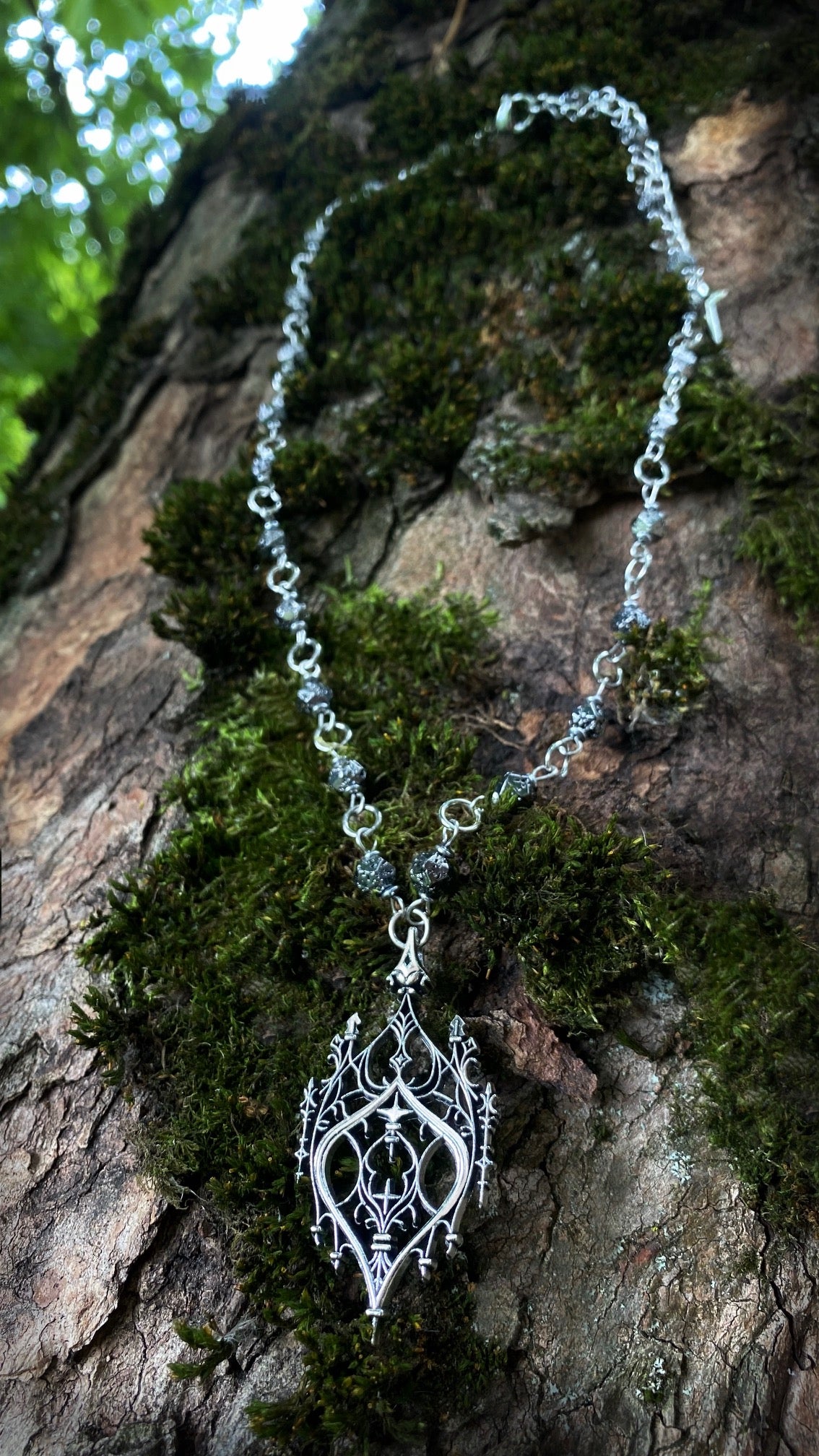 Gothic Cathedral Necklace | Lava stones