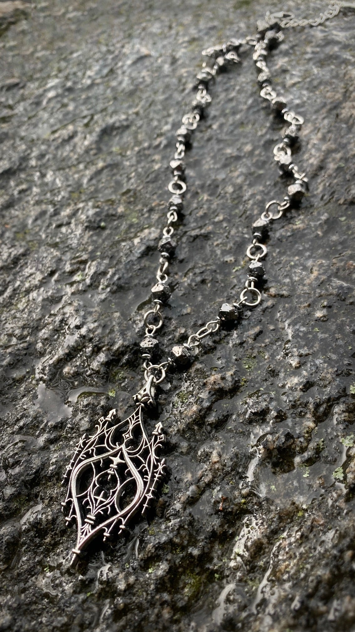 Gothic Cathedral Necklace | Lava stones