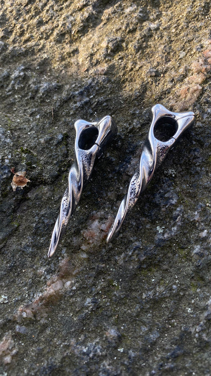 Icicle Ear Weights | Stainless Steel, A Pair