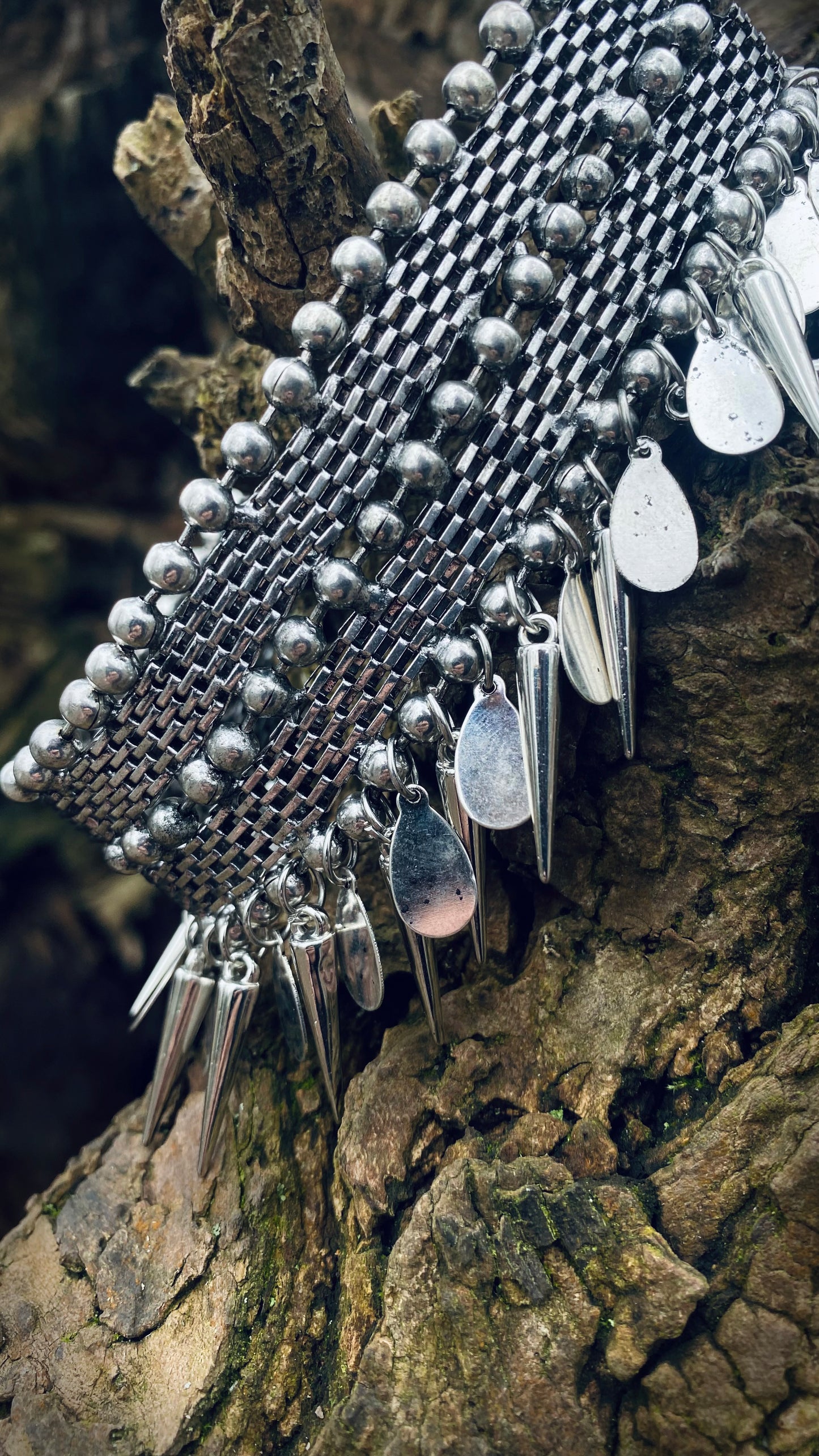 Punk Rock Spike Necklace, Alternative Necklace, Stainless Steel Choker