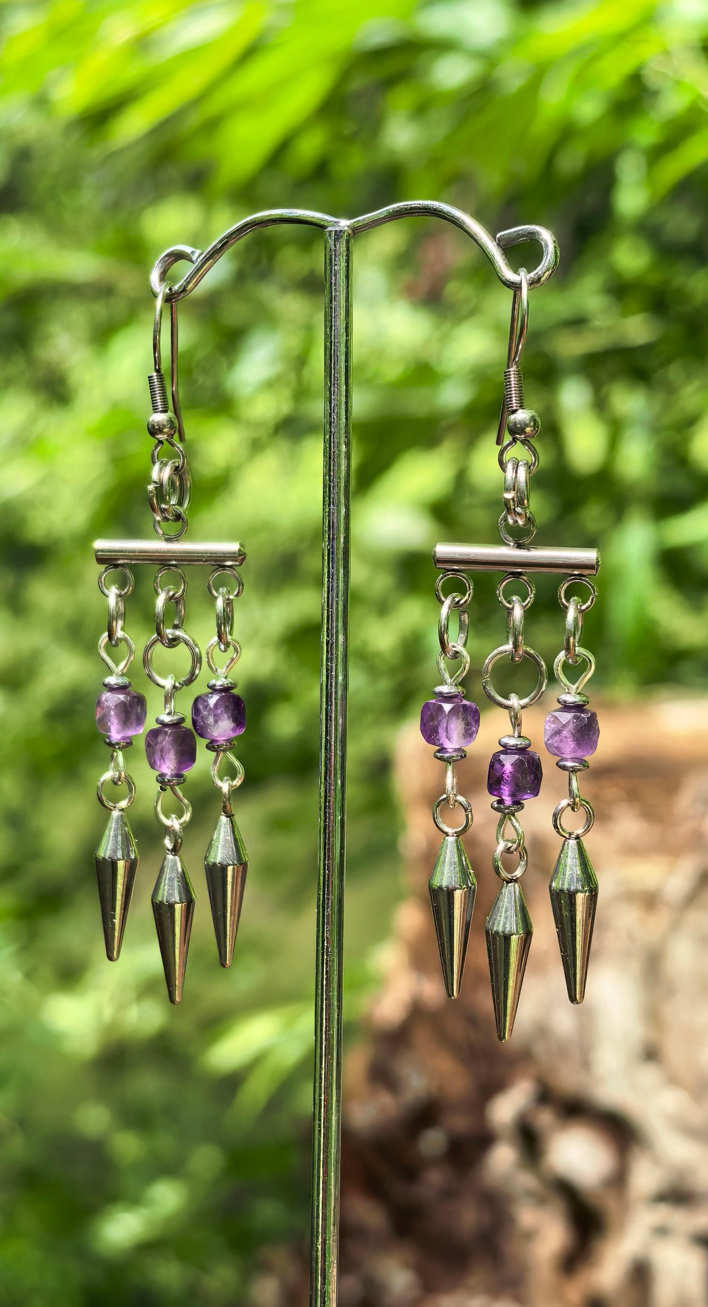 Chandelier Amethyst Earrings