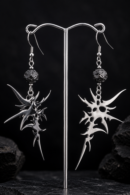 Cyber Earrings with Lava