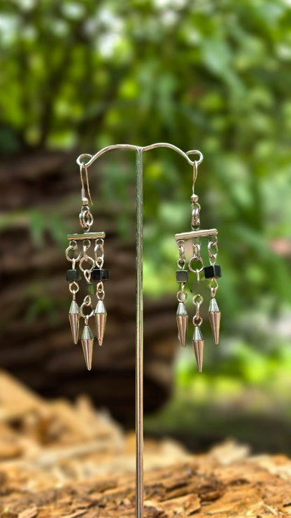 Chandelier Hematite Earrings