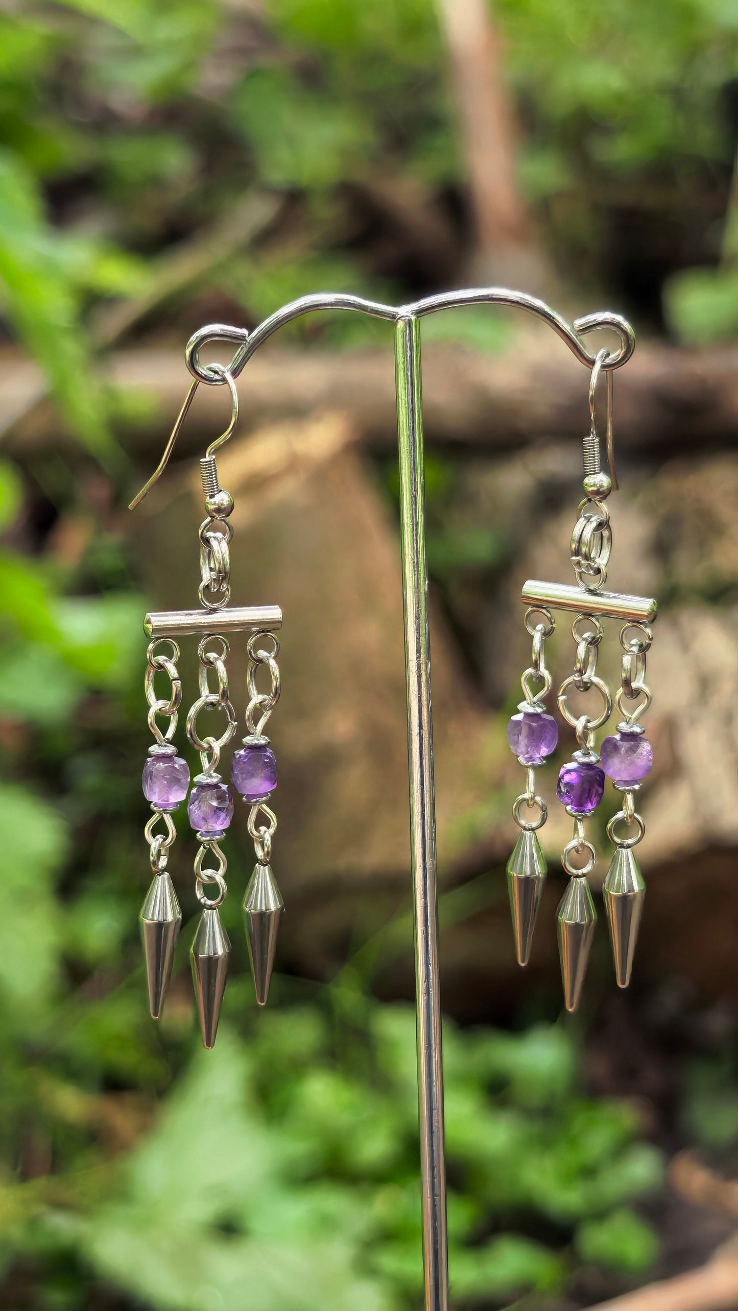 Chandelier Amethyst Earrings