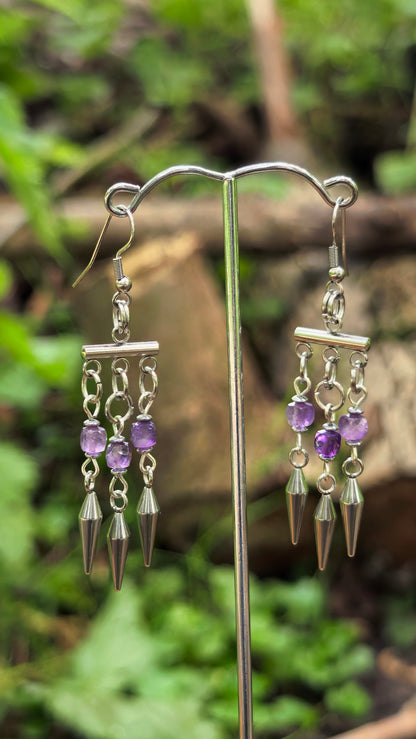 Chandelier Amethyst Earrings