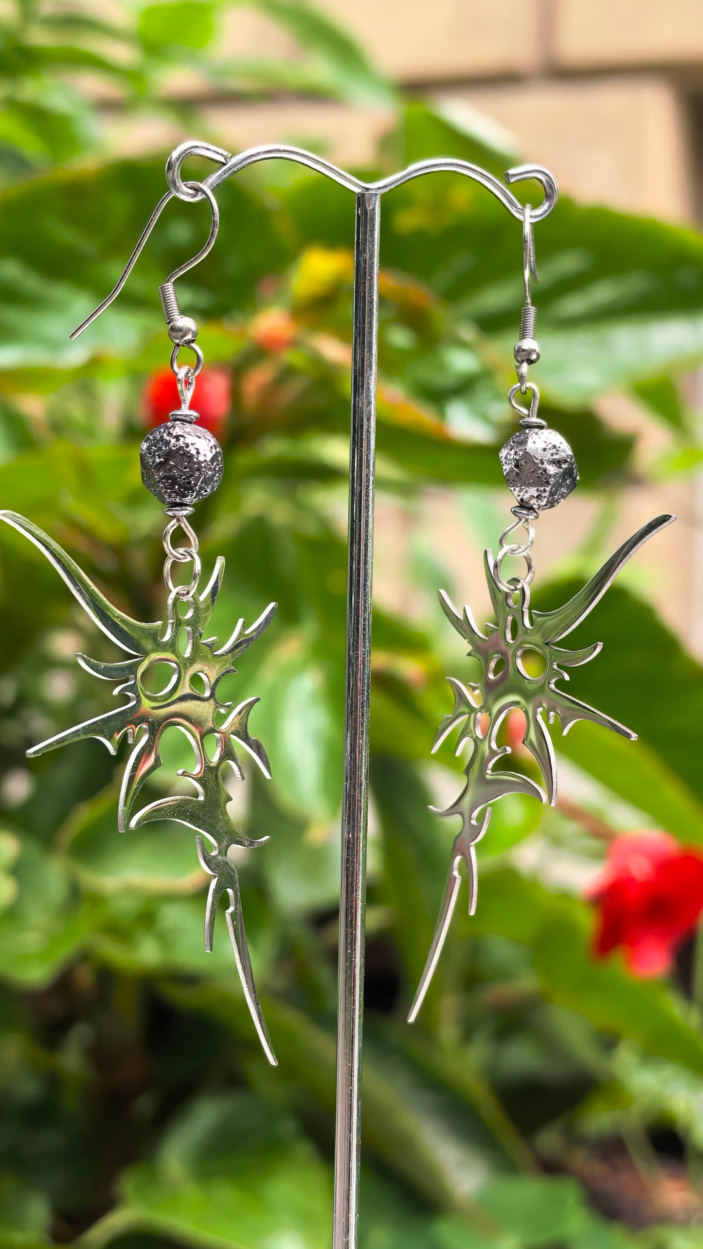 Cyber Earrings with Lava