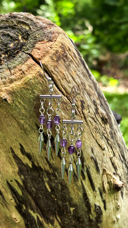 Chandelier Amethyst Earrings
