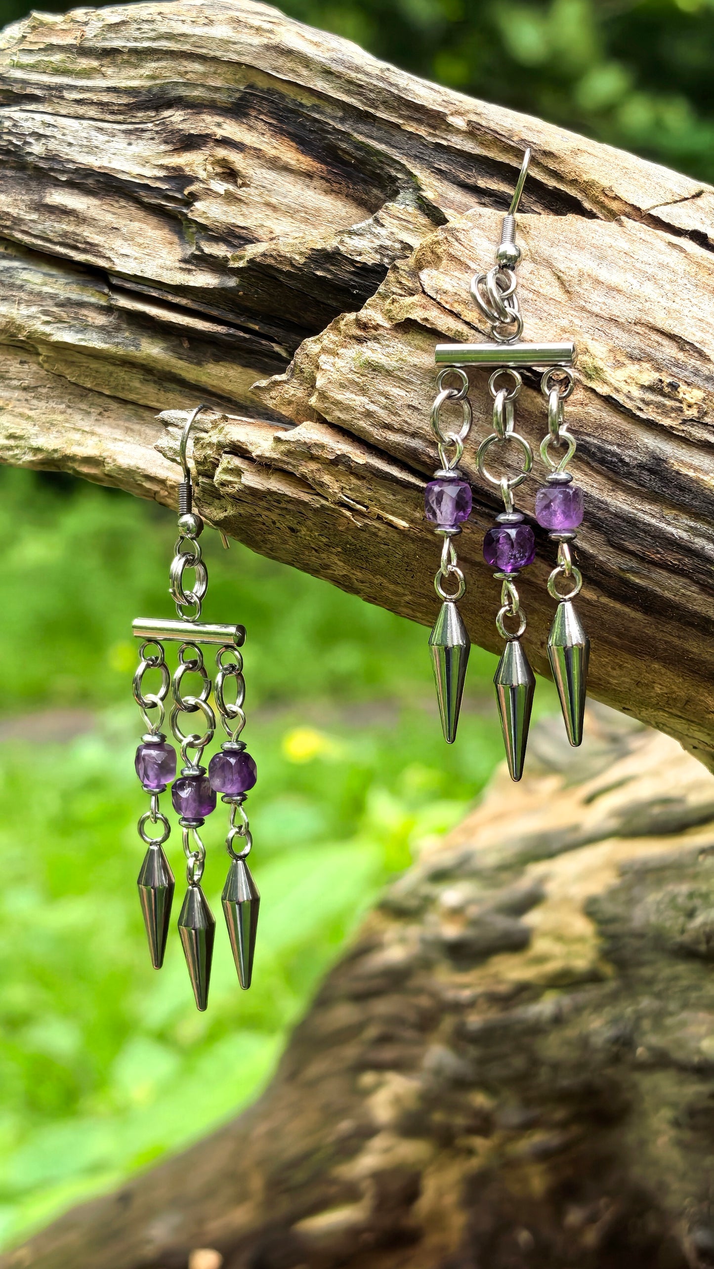 Chandelier Amethyst Earrings