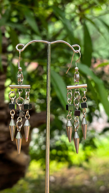 Chandelier Hematite Earrings