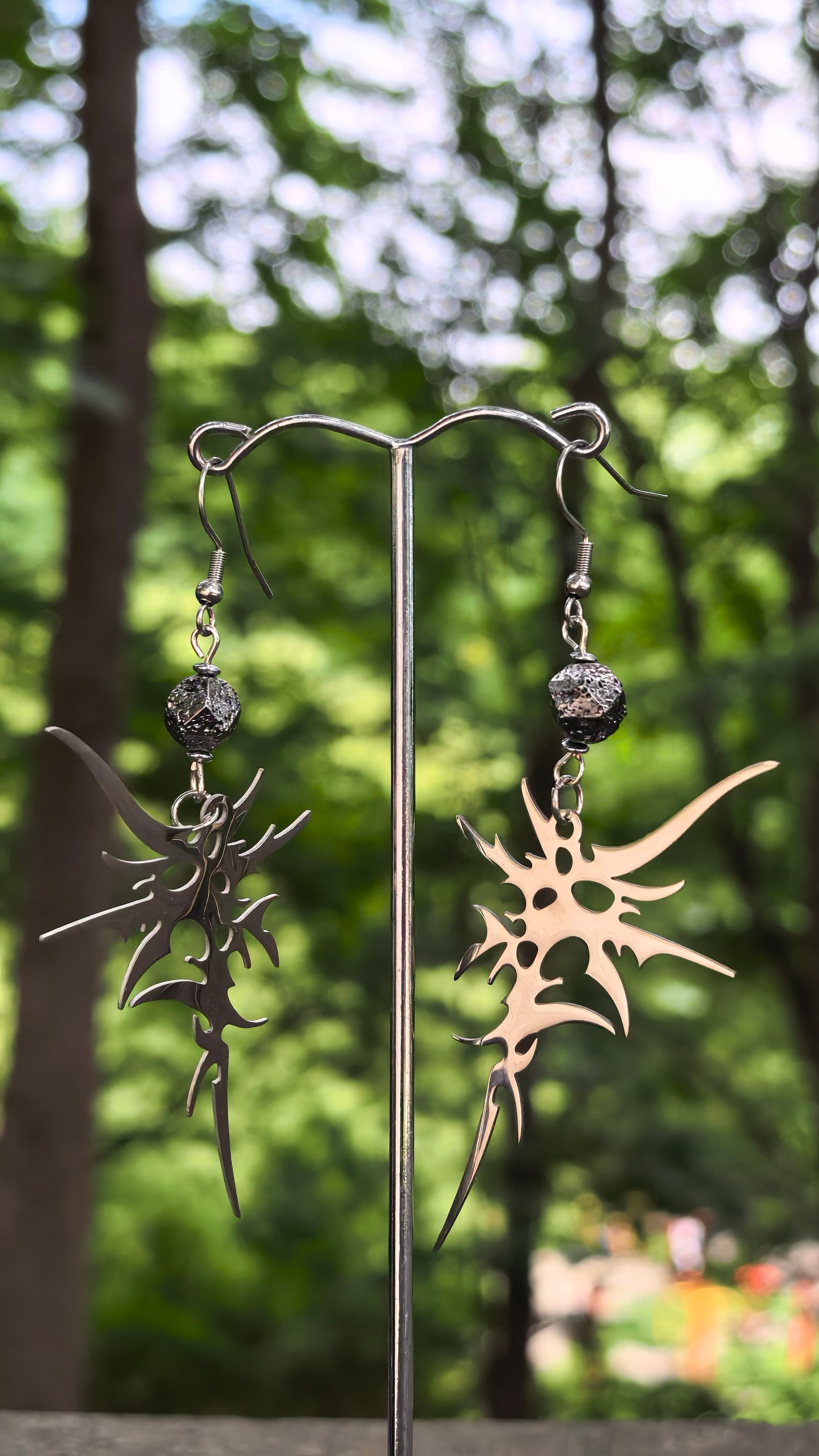 Cyber Earrings with Lava