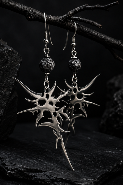 Cyber Earrings with Lava